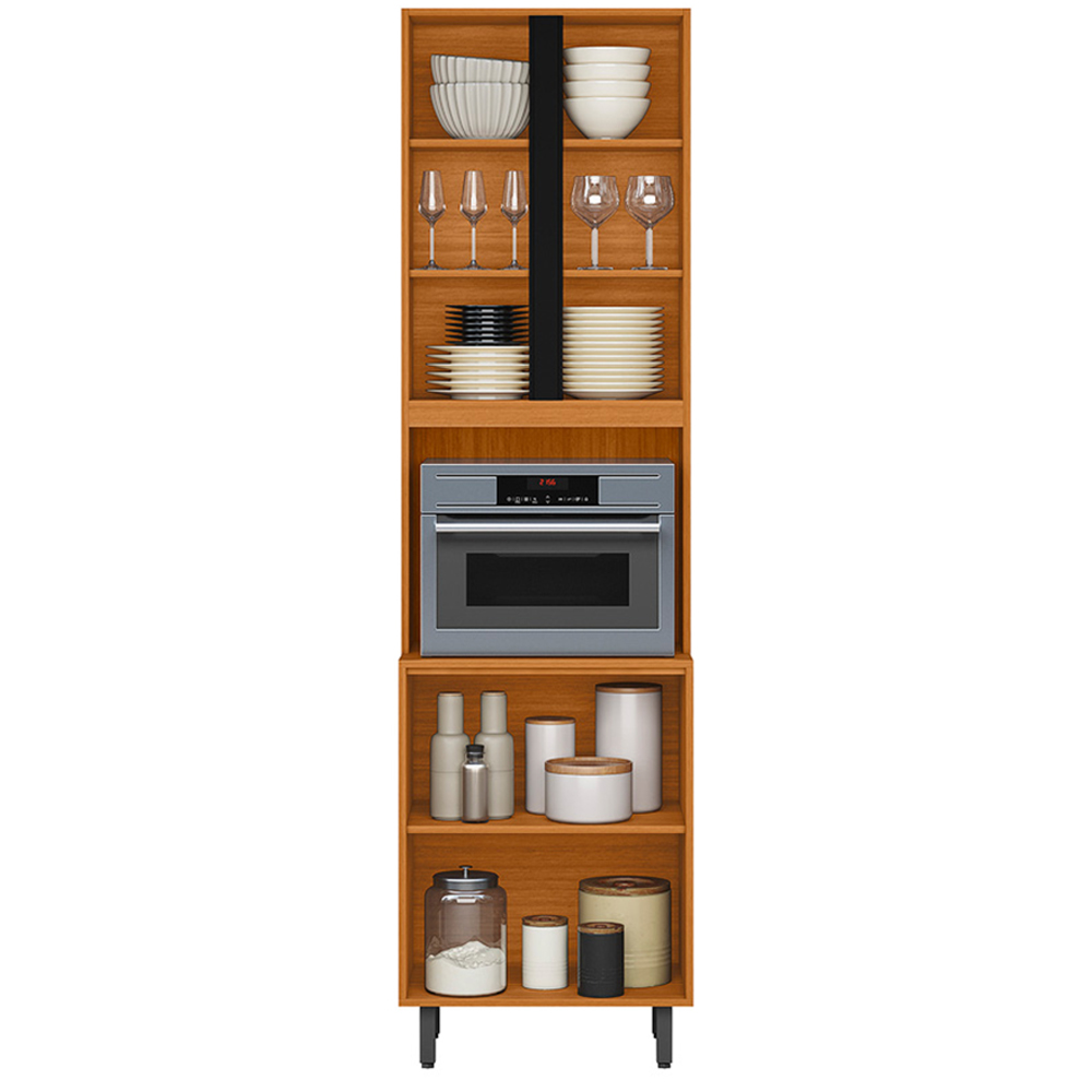 Paneleiro 4P Vidro 220x60 cm 12635 Raven Freijo Off White PLN
