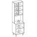 Paneleiro 4P Vidro 220x60 cm 12635 Raven Freijo Off White PLN