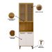 Paneleiro 4P Vidro 228x70 cm Cria J00156 Freijo Off White PLN