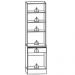 Paneleiro Duplo 2P 1G 215x58 cm 12634 Etti Carvalho Oak Off White PLN