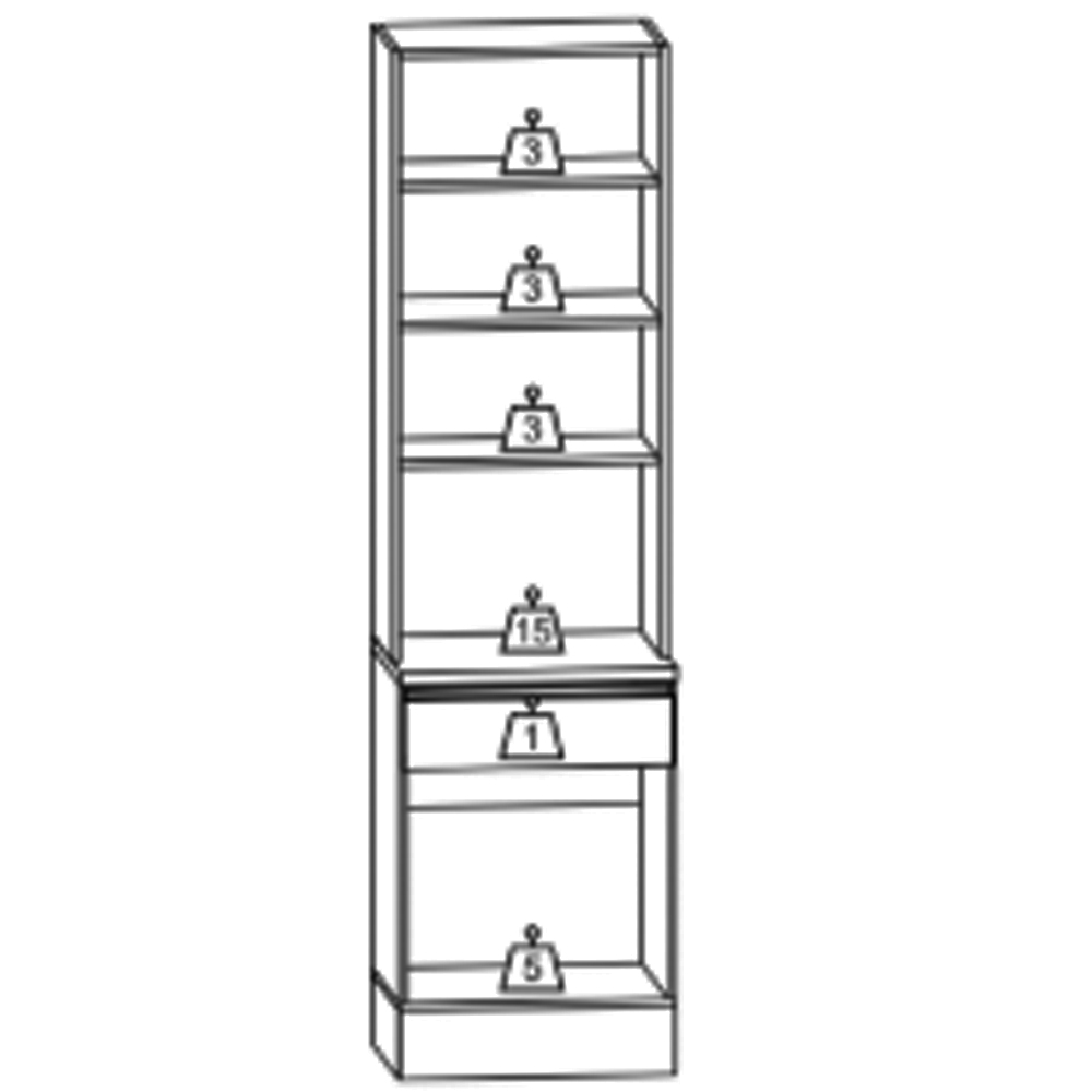 Paneleiro Duplo 2P 1G 215x58 cm 12634 Etti Carvalho Oak Off White PLN