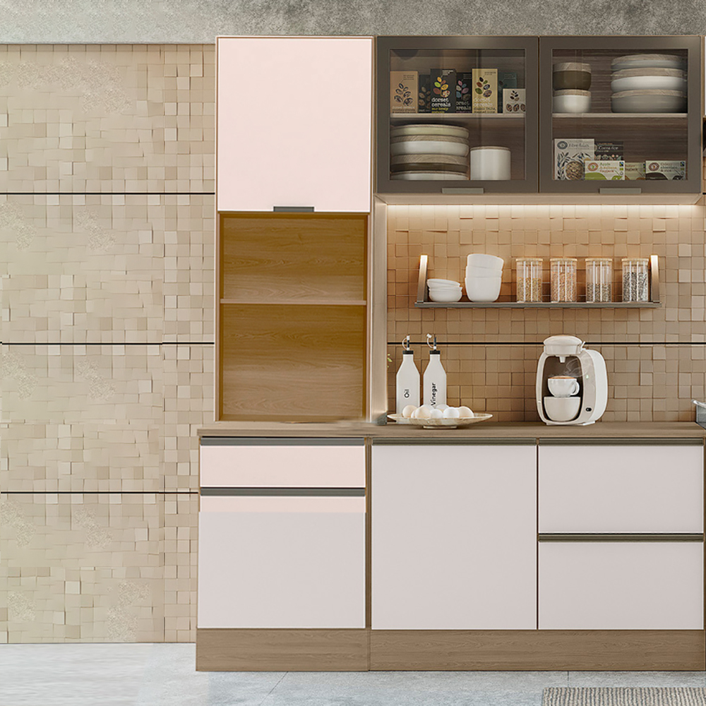 Paneleiro Duplo 2P 1G 215x58 cm 12634 Etti Carvalho Oak Off White PLN