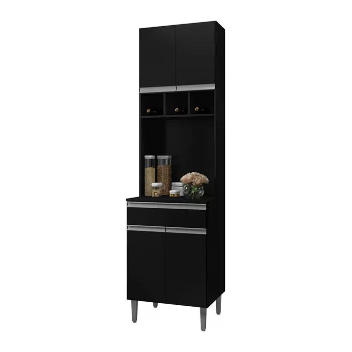 Paneleiro Duplo 4 Portas 61cm Andreia Preto REAJL Moveis