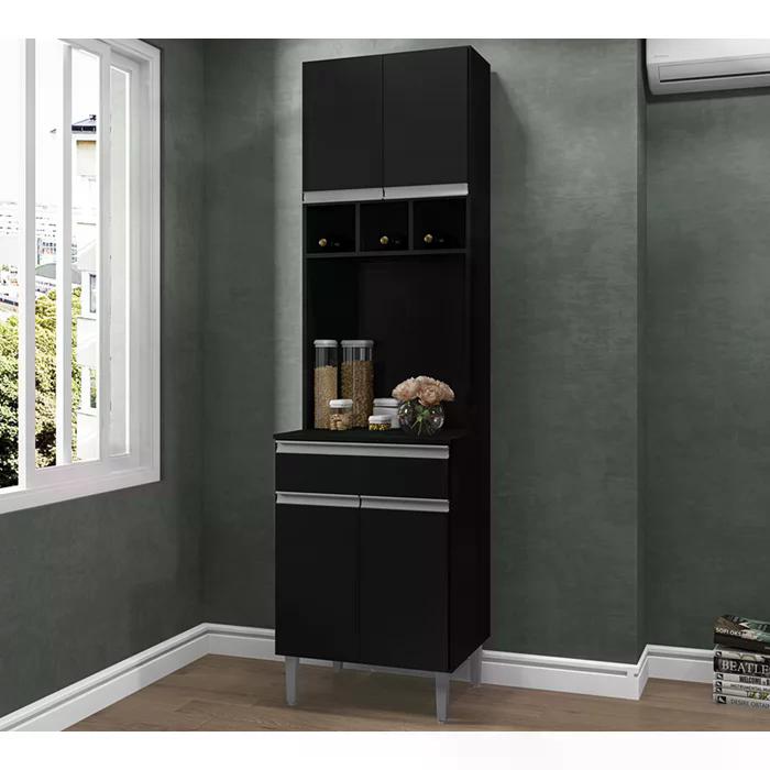 Paneleiro Duplo 4 Portas 61cm Andreia Preto REAJL Moveis