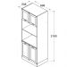 Paneleiro Torre Quente 4 Portas 218 cm CD384 Branco Dtall