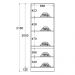 Paneleiro Torre Quente 4 Portas 218 cm CD384 Branco Dtall