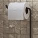 Papeleira Porta Papel De Chão Lovell Banheiro Lavabo Preto DHom