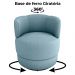 Poltrona Base Giratoria Marselha Boucle F495 Azul Milani Store