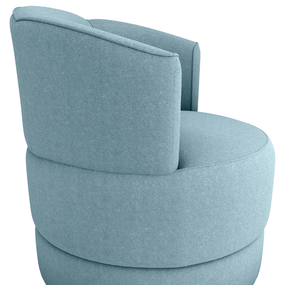 Poltrona Base Giratoria Marselha Boucle F495 Azul Milani Store