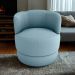 Poltrona Base Giratoria Marselha Boucle F495 Azul Milani Store