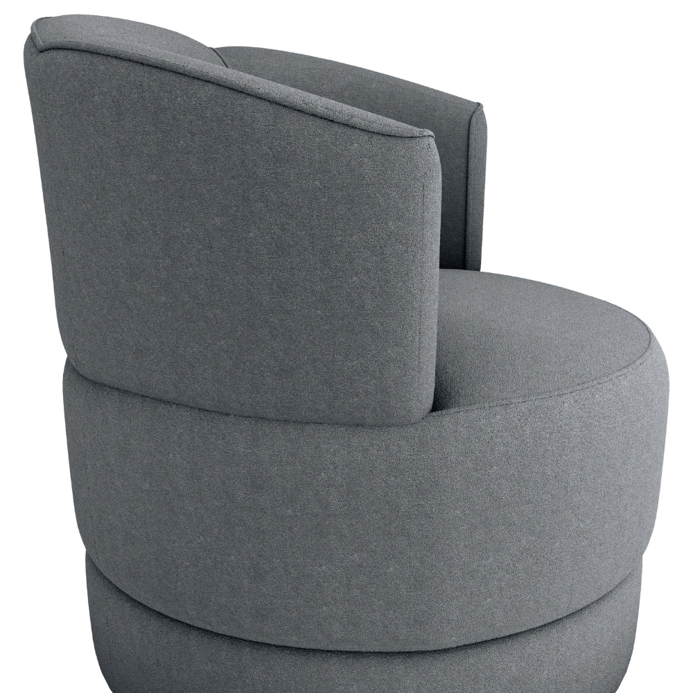 Poltrona Base Giratoria Marselha Boucle F497 Cinza Milani Store