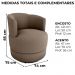 Poltrona Base Giratoria Marselha Boucle F498 Marrom Milani Store