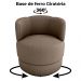 Poltrona Base Giratoria Marselha Boucle F498 Marrom Milani Store