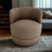 Poltrona Base Giratoria Marselha Boucle F498 Marrom Milani Store
