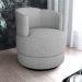 Poltrona Base Giratoria Marselha Linho Vancouver Bege Milani Store