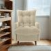 Poltrona De Amamentaçao E Puff Montreal Boucle F492 Natural Milani Store