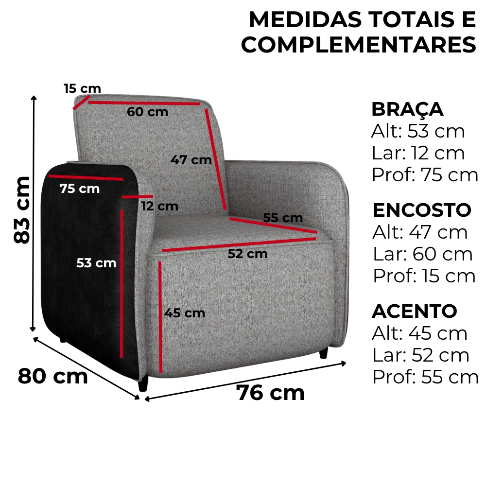 Poltrona Decorativa 76 cm Zuquire Plano Milenum Palha Corino Petro Milani Store