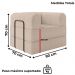 Poltrona Decorativa 90 cm Pes Metal Monaco Boucle Bege Milani Store