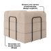 Poltrona Decorativa 90 cm Pes Metal Monaco Boucle Bege Milani Store