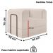 Poltrona Decorativa 90 cm Pes Metal Monaco Linho Bege Milani Store