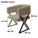Poltrona Decorativa Mirela Pes Metal Boucle Bege VConcept