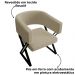 Poltrona Decorativa Mirela Pes Metal Boucle Bege VConcept
