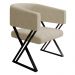 Poltrona Decorativa Mirela Pes Metal Linho Bege VConcept