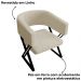 Poltrona Decorativa Mirela Pes Metal Linho Bege VConcept