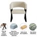 Poltrona Decorativa Mirela Pes Metal Linho Bege VConcept