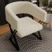 Poltrona Decorativa Mirela Pes Metal Linho Bege VConcept