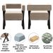 Poltrona Decorativa Pes Metal Mirela Linho Bege Milani Store