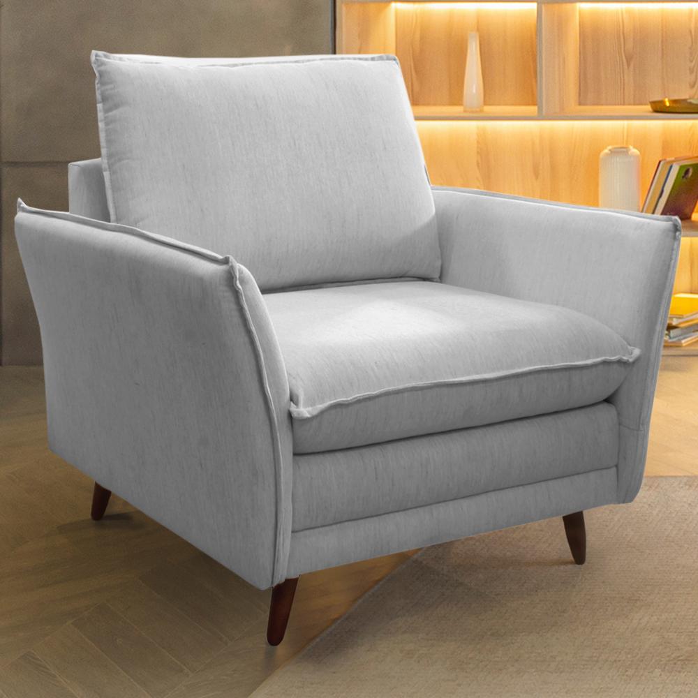 Poltrona Decorativa Pes Palito 2519 Linho 12053 Graz