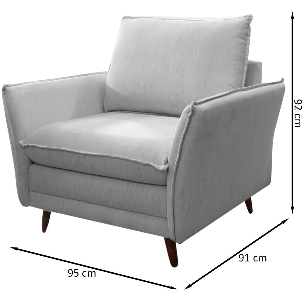 Poltrona Decorativa Pes Palito 2519 Linho 12053 Graz