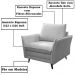Poltrona Decorativa Pes Palito 2519 Linho 12053 Graz