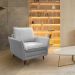 Poltrona Decorativa Pes Palito 2519 Linho 12053 Graz