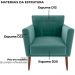 Poltrona Decorativa Pes Palito Cancun Veludo Deluxe Verde Milani Store