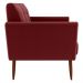 Poltrona Decorativa Pes Palito Cancun Veludo E432 Vermelho Milani Store