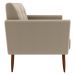 Poltrona Decorativa Pes Palito Cancun Veludo E434 Marrom Claro Milani Store