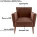 Poltrona Decorativa Pes Palito Cancun Veludo Inca E435 Ferrugem Milani Store
