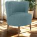 Poltrona Decorativa Pes Palito Savana Boucle Azul Milani Store