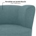 Poltrona Decorativa Pes Palito Savana Boucle Azul Milani Store
