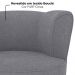 Poltrona Decorativa Pes Palito Savana Boucle Cinza Milani Store