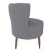 Poltrona Decorativa Pes Palito Savana Boucle Cinza Milani Store