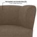 Poltrona Decorativa Pes Palito Savana Boucle Marrom Milani Store