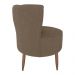 Poltrona Decorativa Pes Palito Savana Boucle Marrom Milani Store