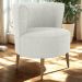 Poltrona Decorativa Pes Palito Savana Boucle Natural Milani Store