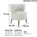 Poltrona Decorativa Pes Palito Savana Boucle Natural Milani Store