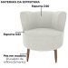Poltrona Decorativa Pes Palito Savana Boucle Natural Milani Store