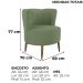 Poltrona Decorativa Pes Palito Savana Boucle Oliva Milani Store