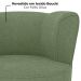 Poltrona Decorativa Pes Palito Savana Boucle Oliva Milani Store